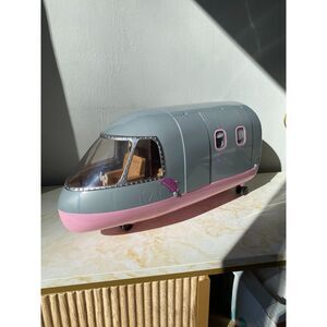 Lori Dolls Lets Fly Away Jet Plane With Sounds And Light Pink And Gray Jet Plane